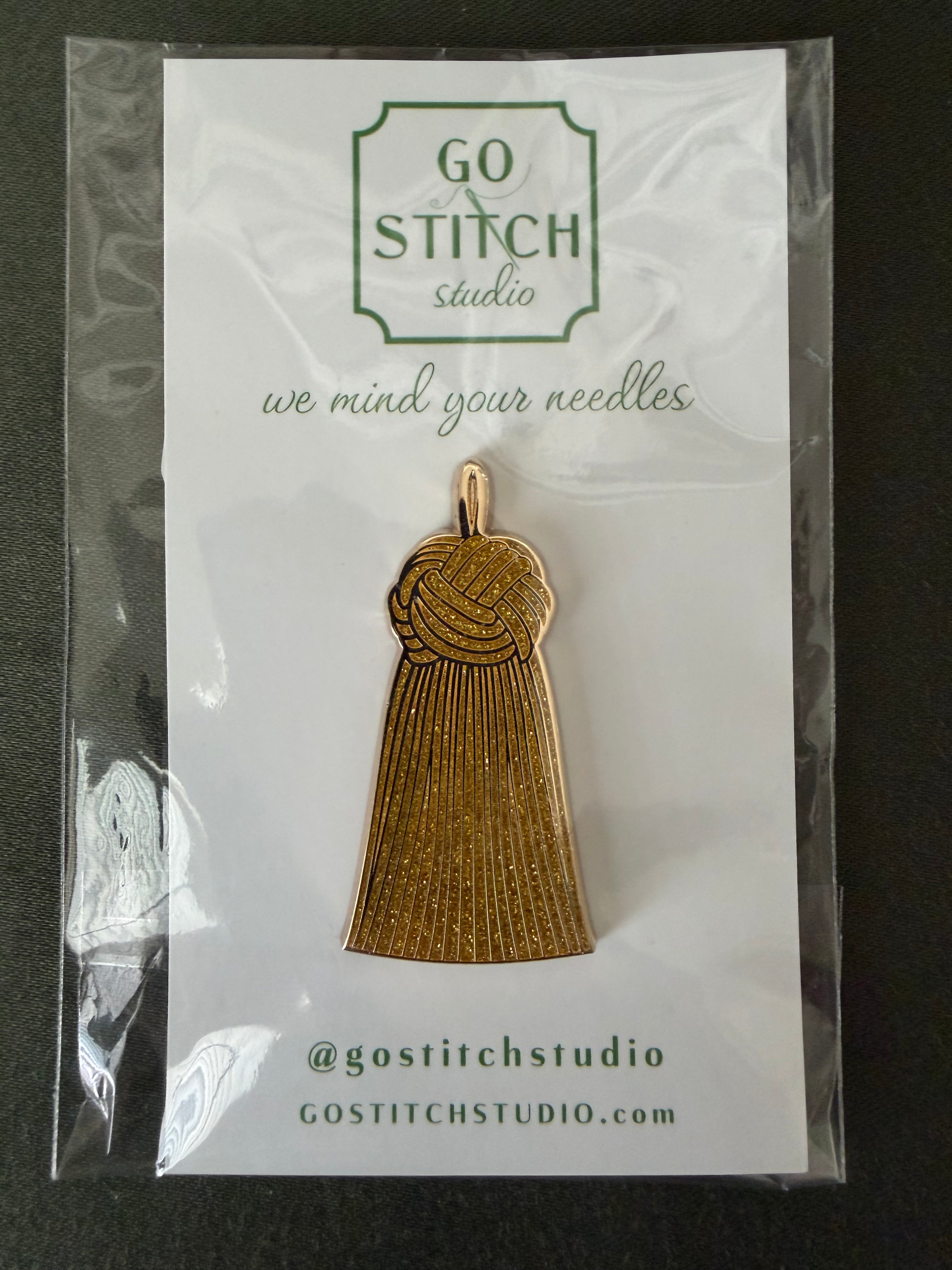 Gold French Knot Tassel Needleminder