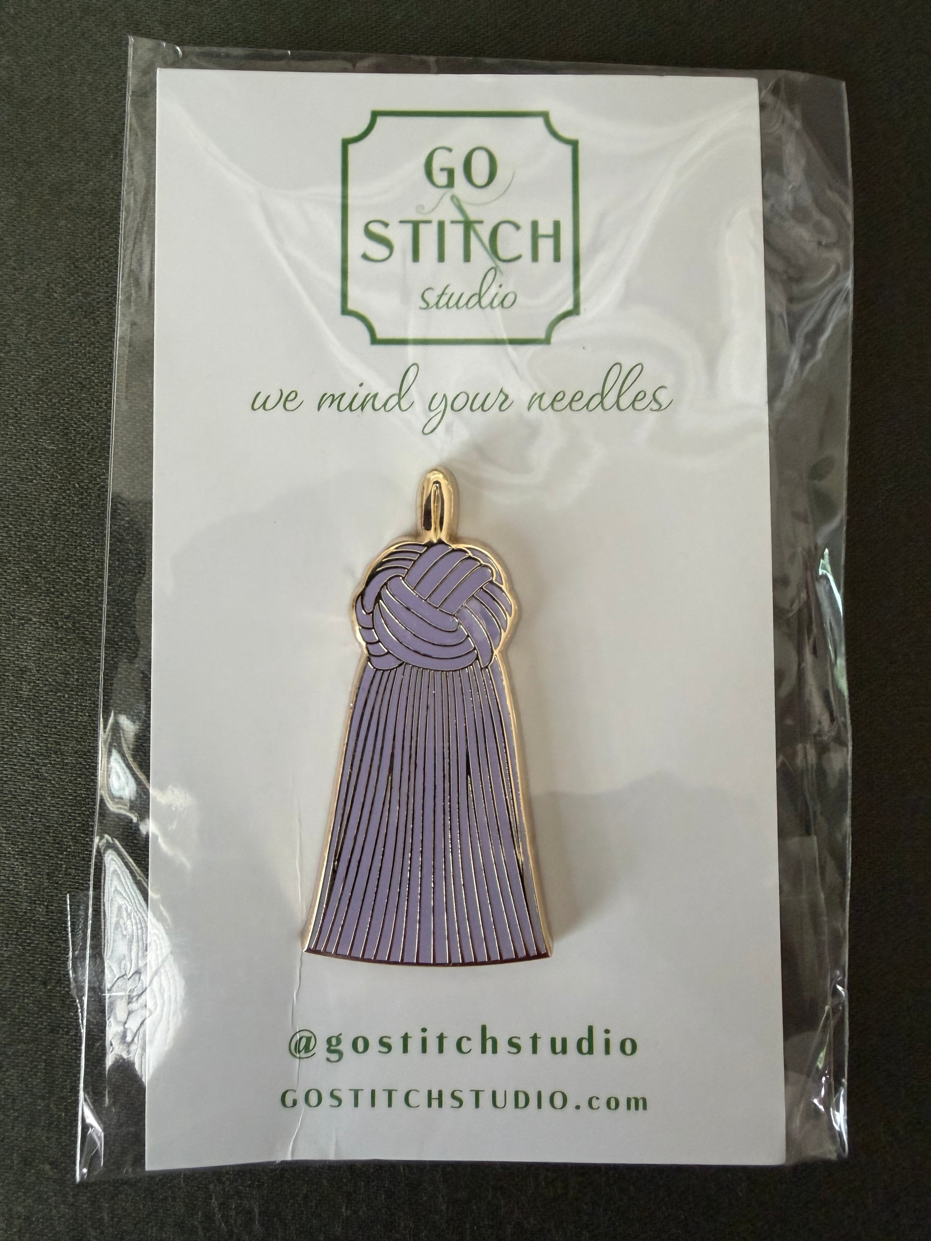 Purple French Knot Tassel Needleminder