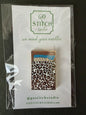Blue Leopard Print Matchbox Needleminder