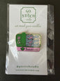 Pink and Green Sardine Can Needleminder