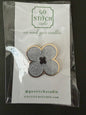 Silver Glitter Clover Needleminder