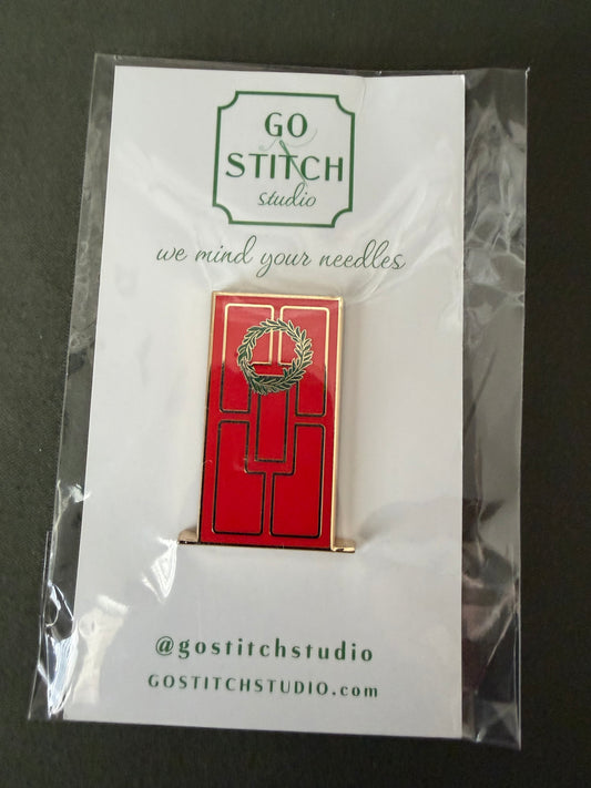 Red Door Wreath Needleminder