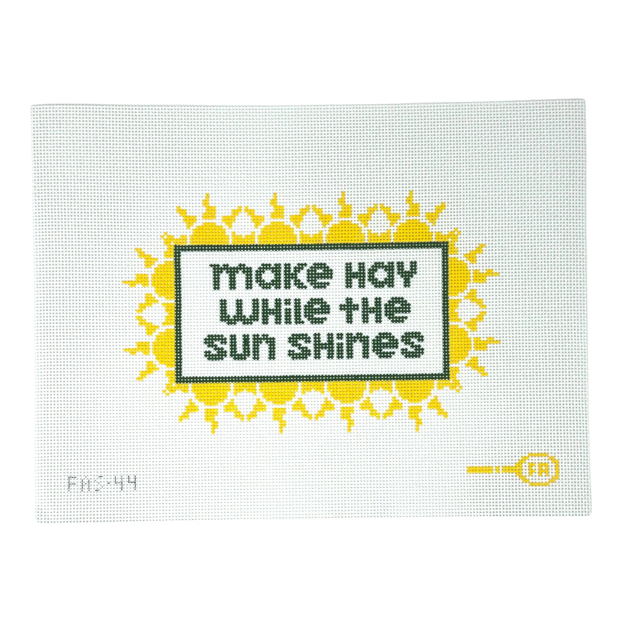 Make Hay While the Sun Shines Needlepoint Canvas