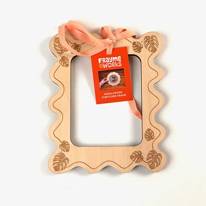 Monstera Needlepoint Stretcher Frame