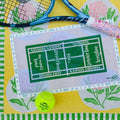 Net Goes Here! Tennis Court Layout Needlepoint Canvas