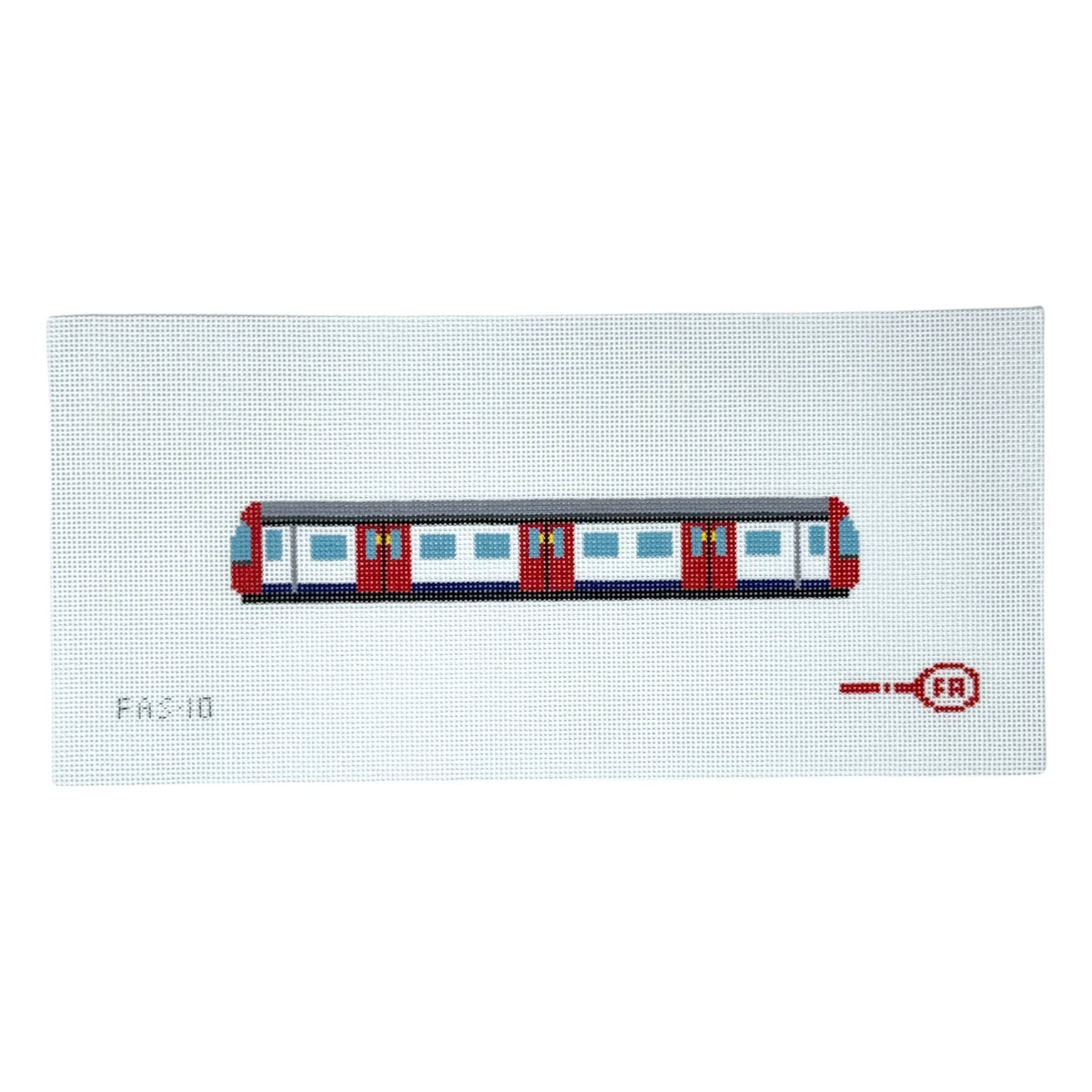 London Tube Key Fob Needlepoint Canvas