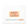 What the Cluck Gold 1.25"X 2.25" Mini Needlepoint Canvas