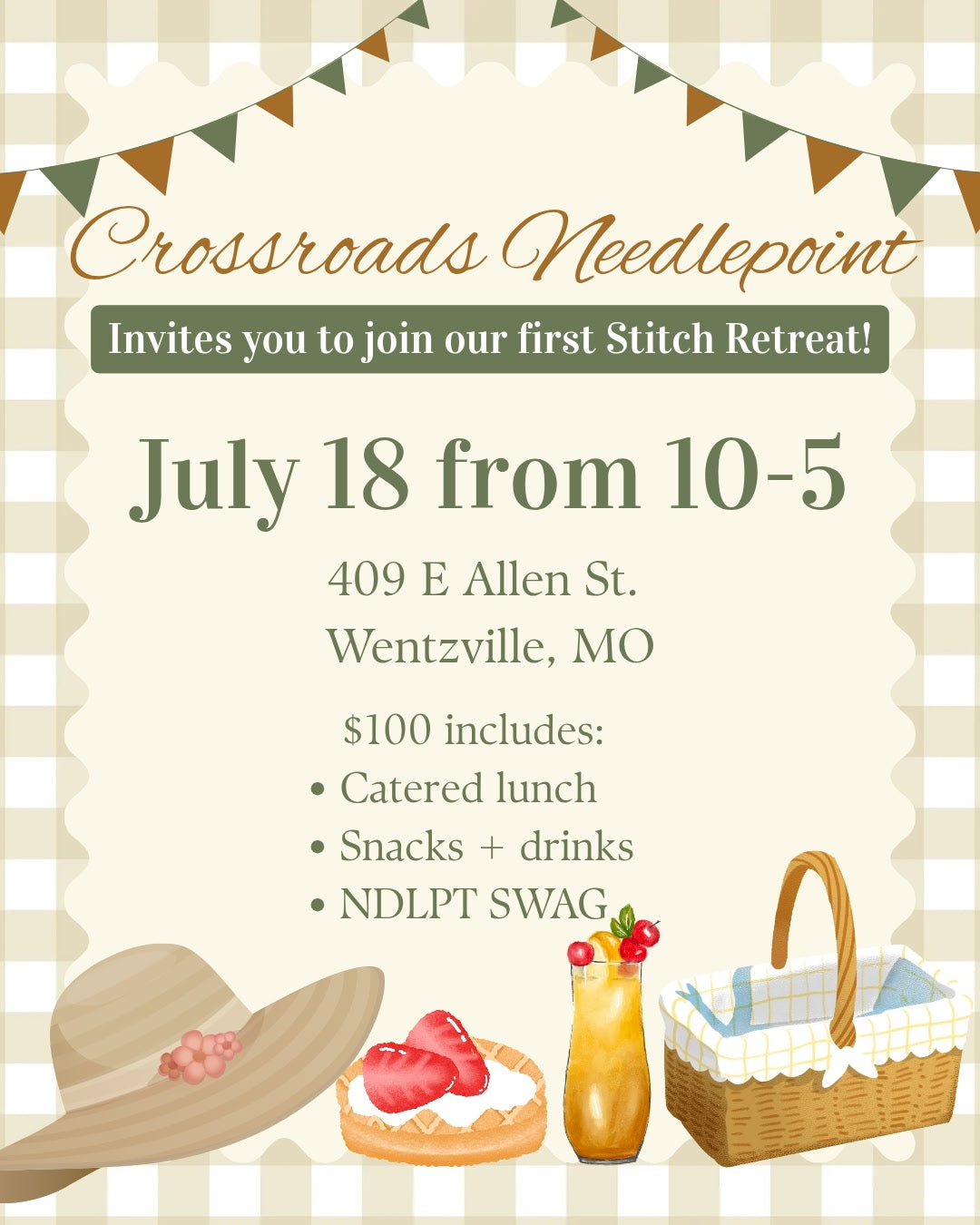 Crossroads Needlepoint Retreat Event 7-18-2026