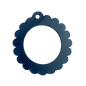 Bag Tag: Small Scallop Round: Navy