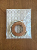 Cherry Wood Bag Tag Cream