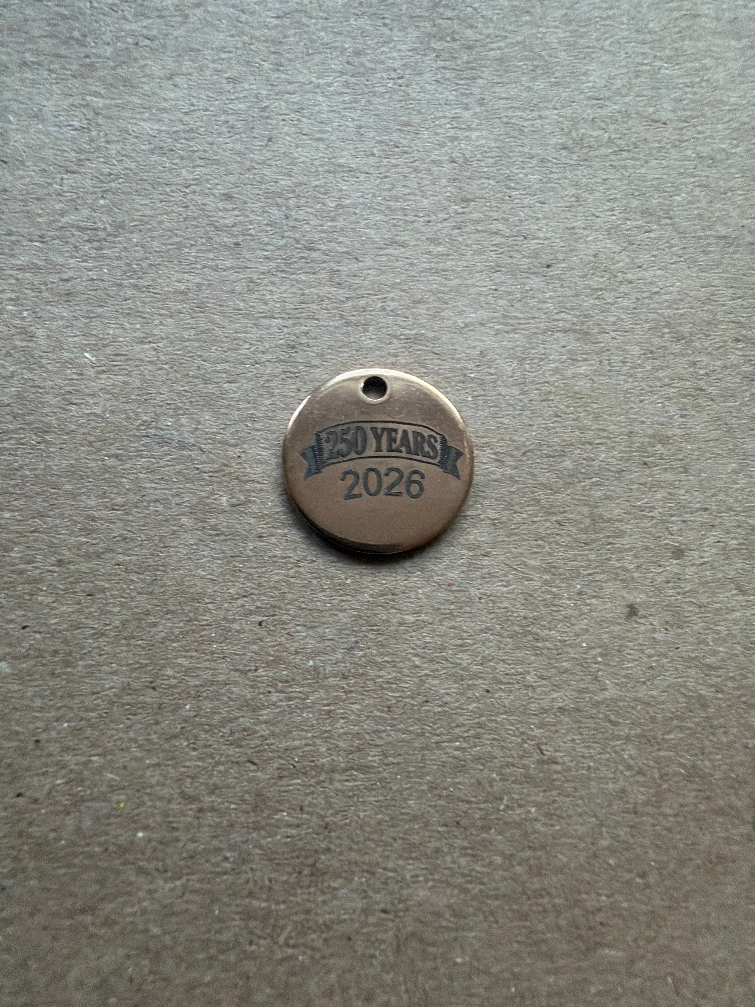 250th Anniversary Charm Rose Gold