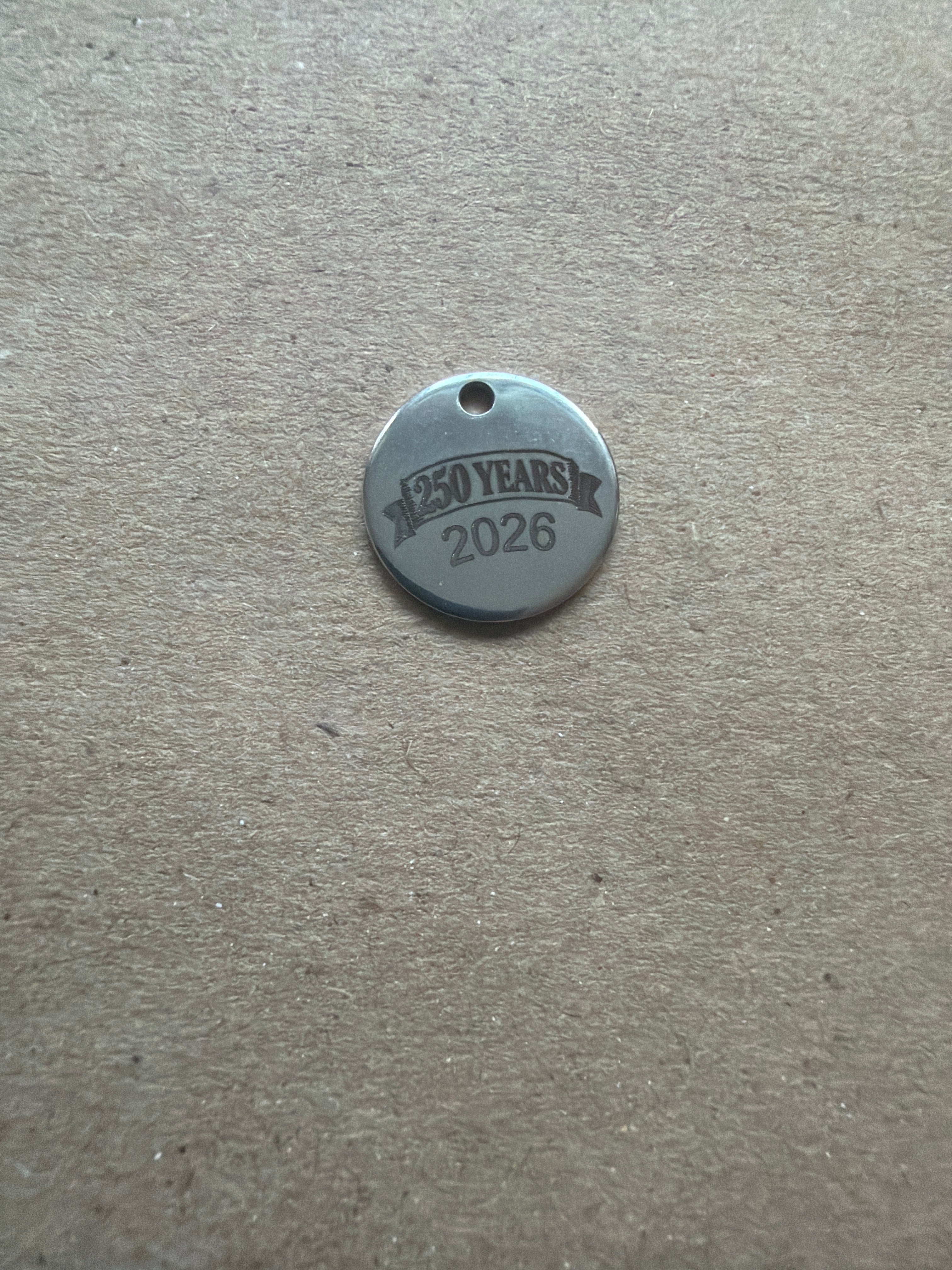 250th Anniversary Charm Silver
