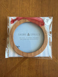 Self Finishing Needlepoint Ornament Frame Red Ribbon 3"