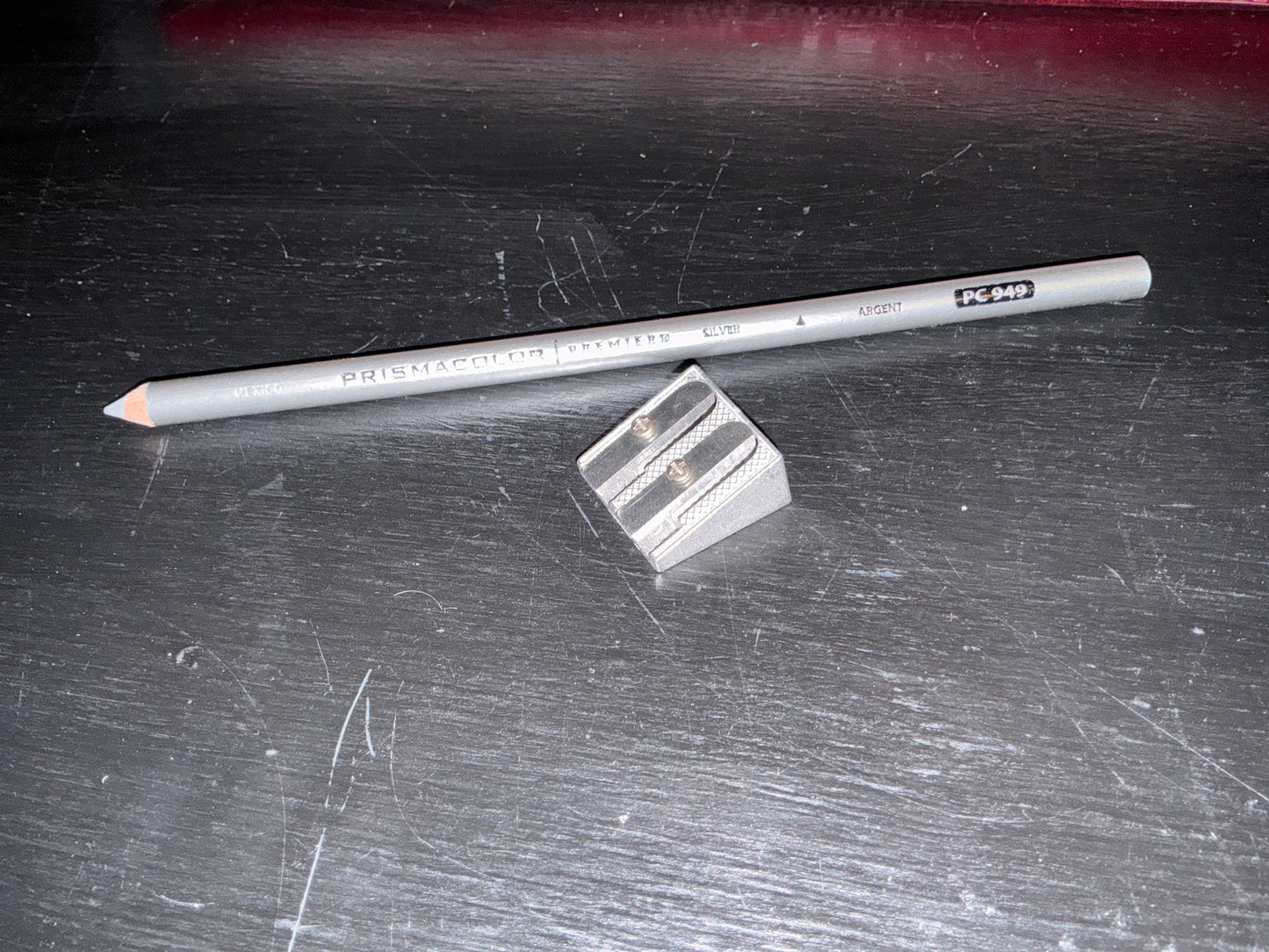 Metallic Pencil and Sharpener