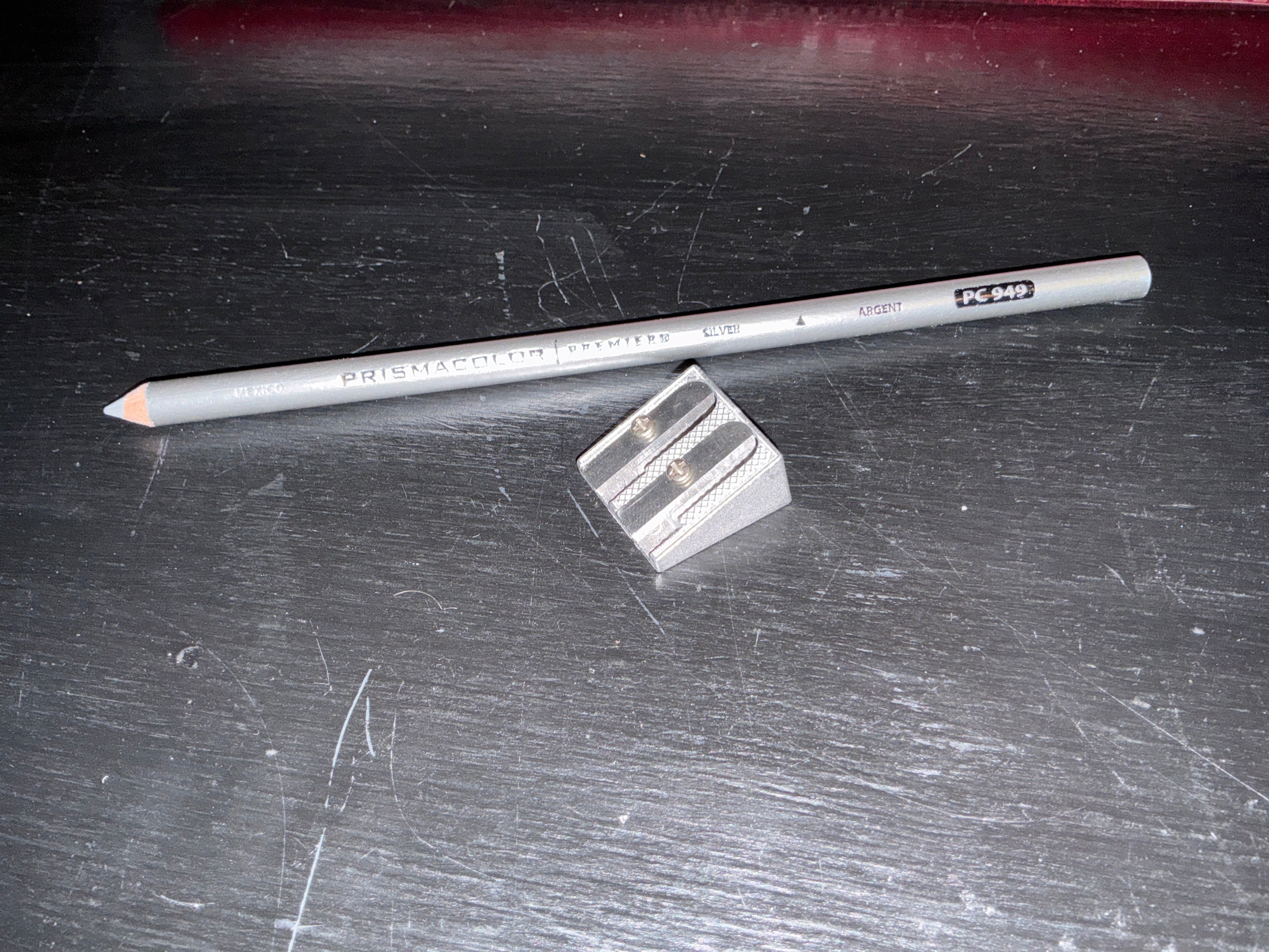 Metallic Pencil and Sharpener