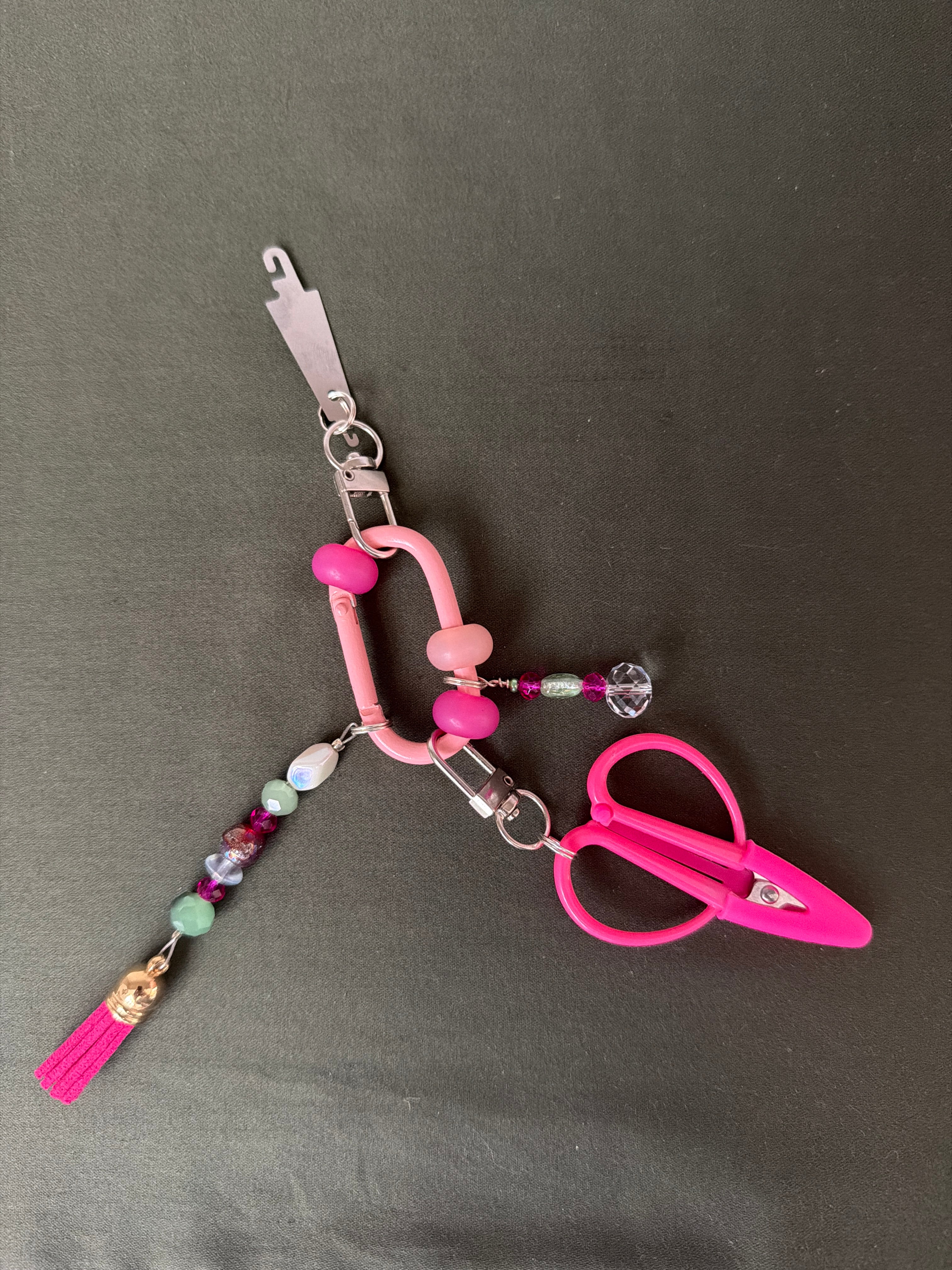 Carabiner Bag Charm Pink