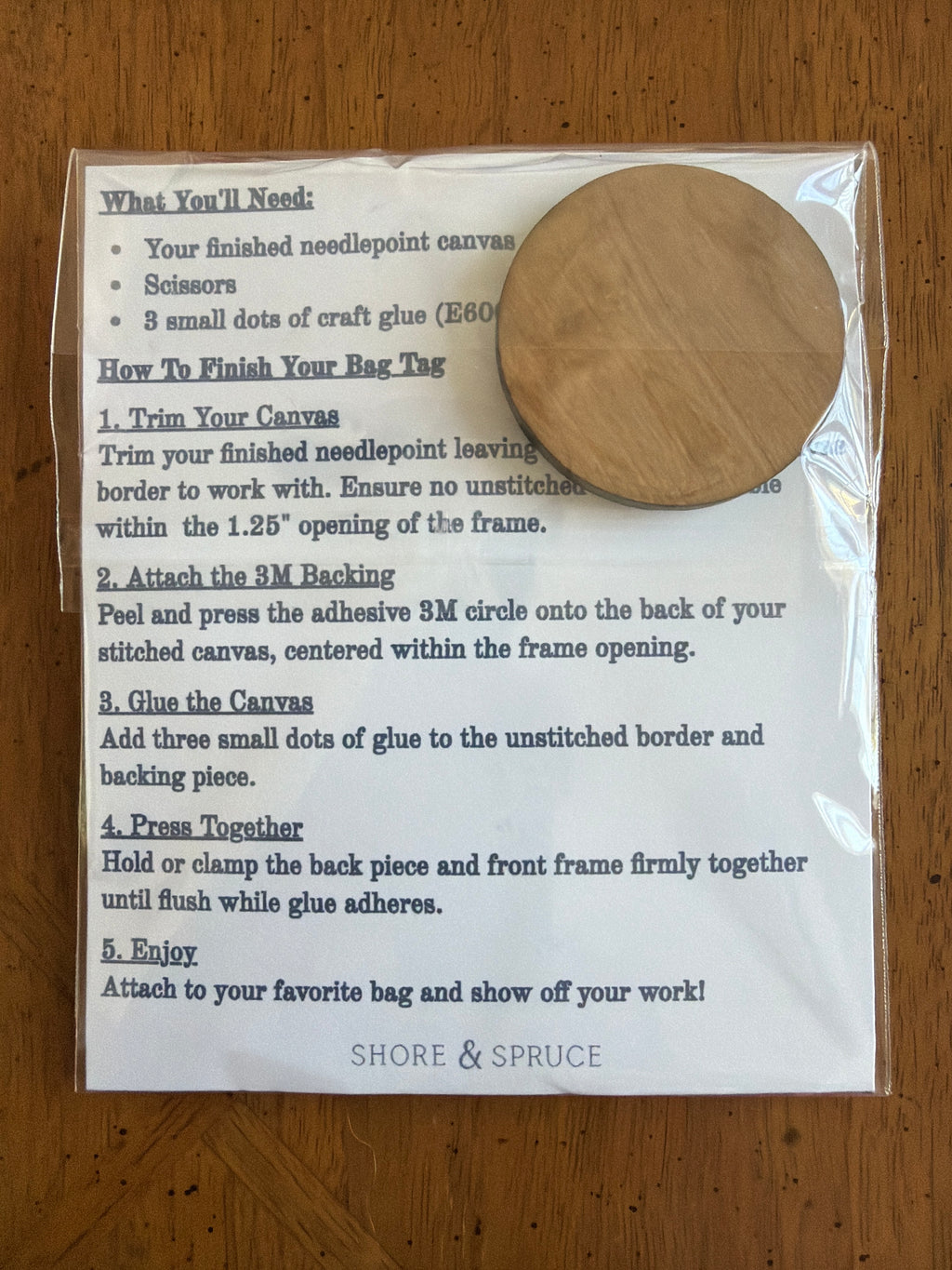 Cherry Wood Bag Tag
