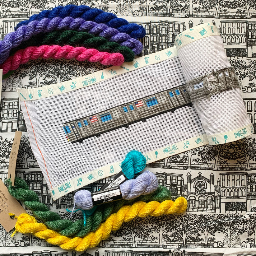 NYC Subway Belt/Hat Band/Bag Strap Needlepoint Canvas