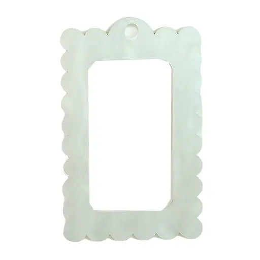 Bag Tag: Small Scallop Rectangle