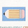 Pencil 1.25"X 2.25" Mini Needlepoint Canvas