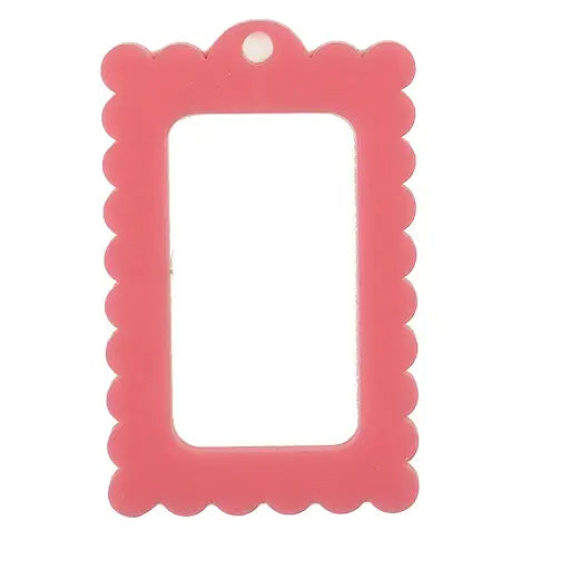 Bag Tag: Small Scallop Rectangle
